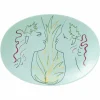 Sale Plat ovale porcelaine Orphée et Eurydice Jean Cocteau Raynaud Plateau & Coupe|Coupelles Cristal
