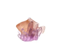 Sale Poisson ambre violet § anemone pm daum Animaux Cristal|Bestiaire