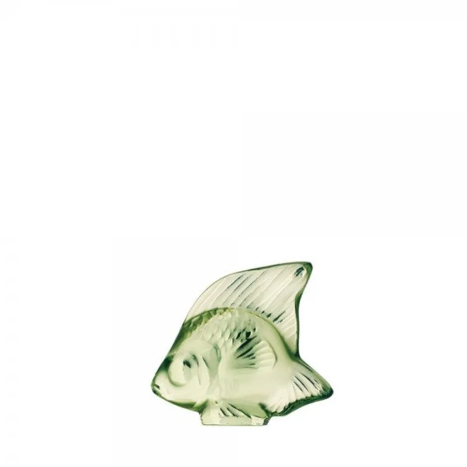 Sale Poisson vert clair lalique Figurines Miniature Cristal|Animaux Cristal