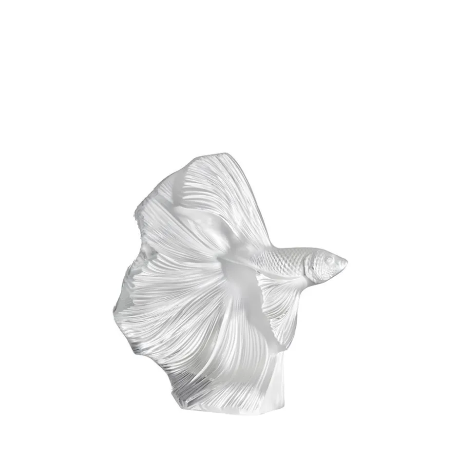 Sale Poissons combattants pm lalique Sculptures Et Figurines|Animaux Cristal