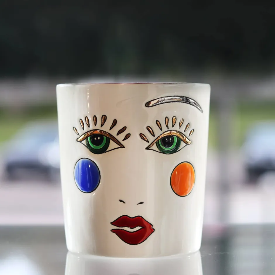 Outlet Pot à bougie Happy Face Émaux de Longwy Coupes & Photophores|Photophores, Bougeoirs Cristal