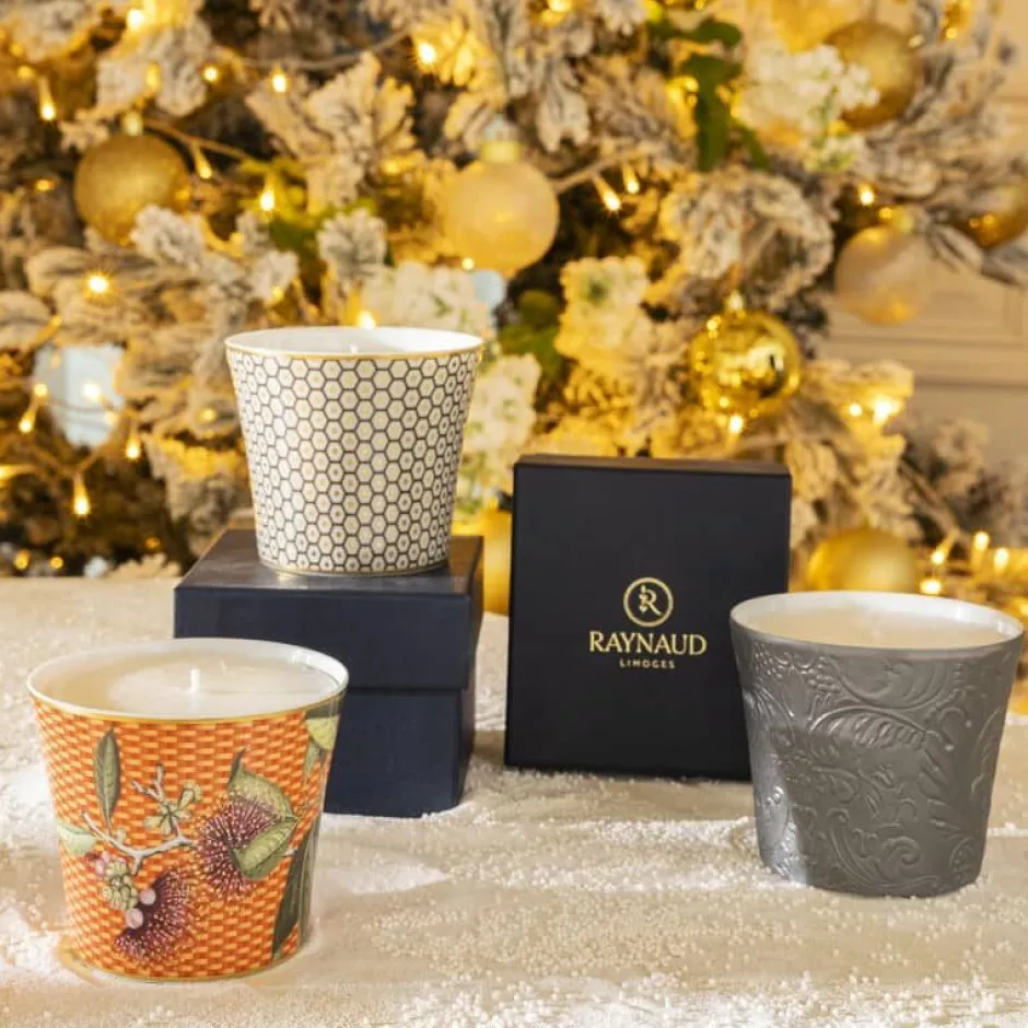 New Pot à bougie porcelaine 8 cm Rhododendron Trésor Raynaud Photophore & Bougie