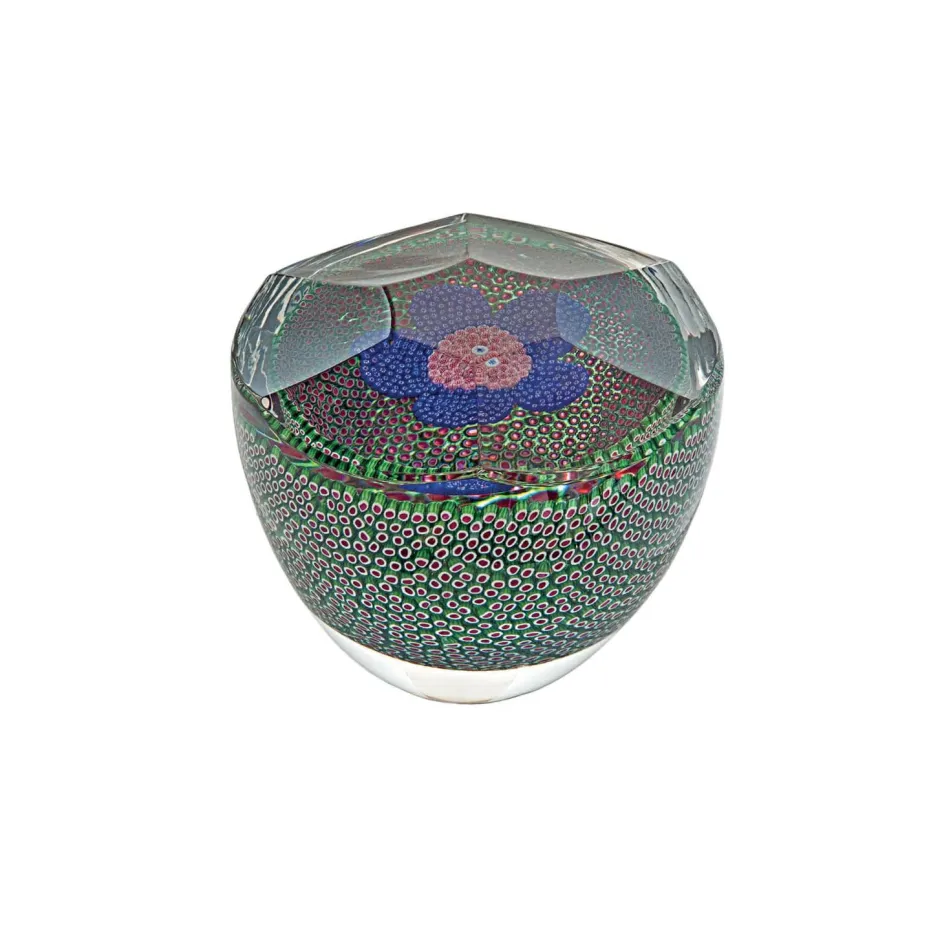 New Presse-papier Bleuets 2007 Saint-Louis Presse-Papiers|Sulfures Cristal