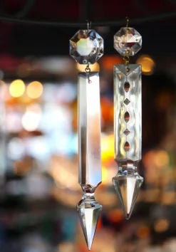 Prisme cristal argent pour lustre Suspensions Cristal|Lampes Cristal
