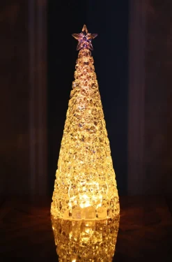 Online Sapin lumineux acrylique incolore Décoration|Sulfures, Presse-Papiers Cristal