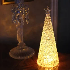 Online Sapin lumineux acrylique incolore Décoration|Sulfures, Presse-Papiers Cristal