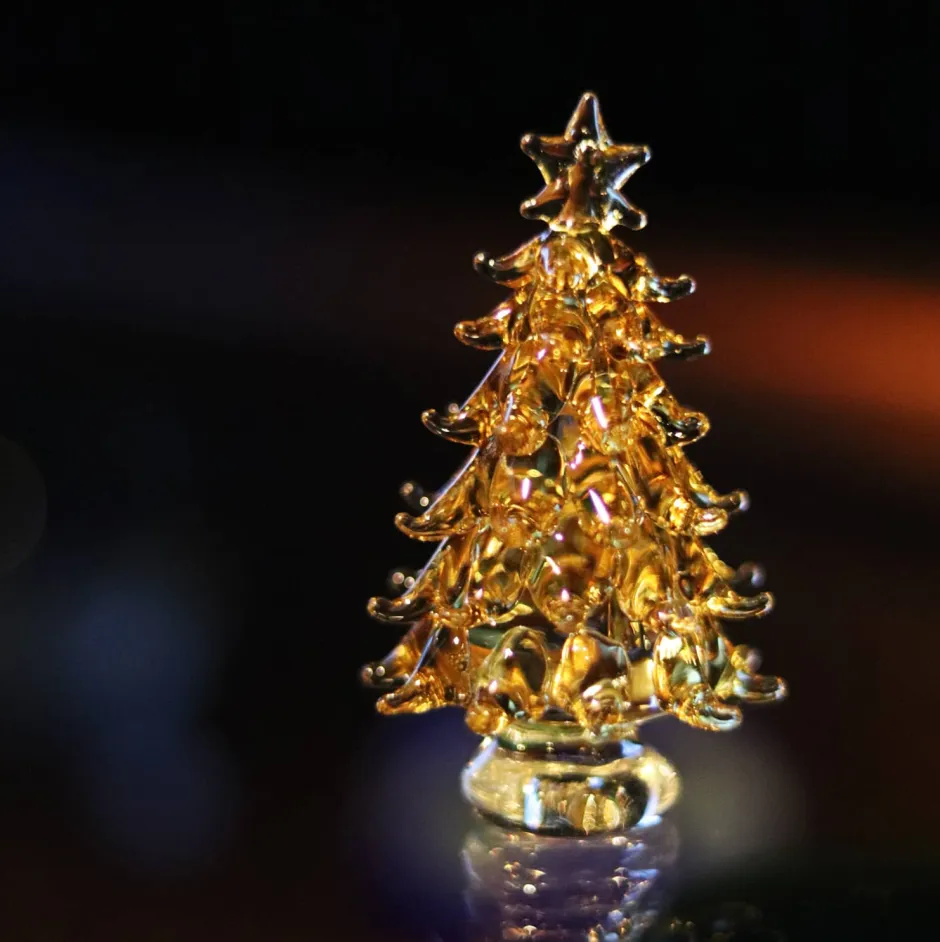 Online Sapin miniature verre au chalumeau Décoration|Figurines Miniature Cristal
