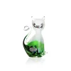 Hot Sculpture Chat debout cristal vert Bestiaire|Animaux Cristal