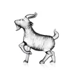 New Sculpture chèvre cristal zodiaque chinois Bestiaire|Animaux Cristal