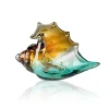 Hot Sculpture coquillage conque turquoise pm Bestiaire|Sculptures Cristal