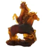 Sculpture deux chevaux cavalcade daum Bestiaire|Animaux Cristal
