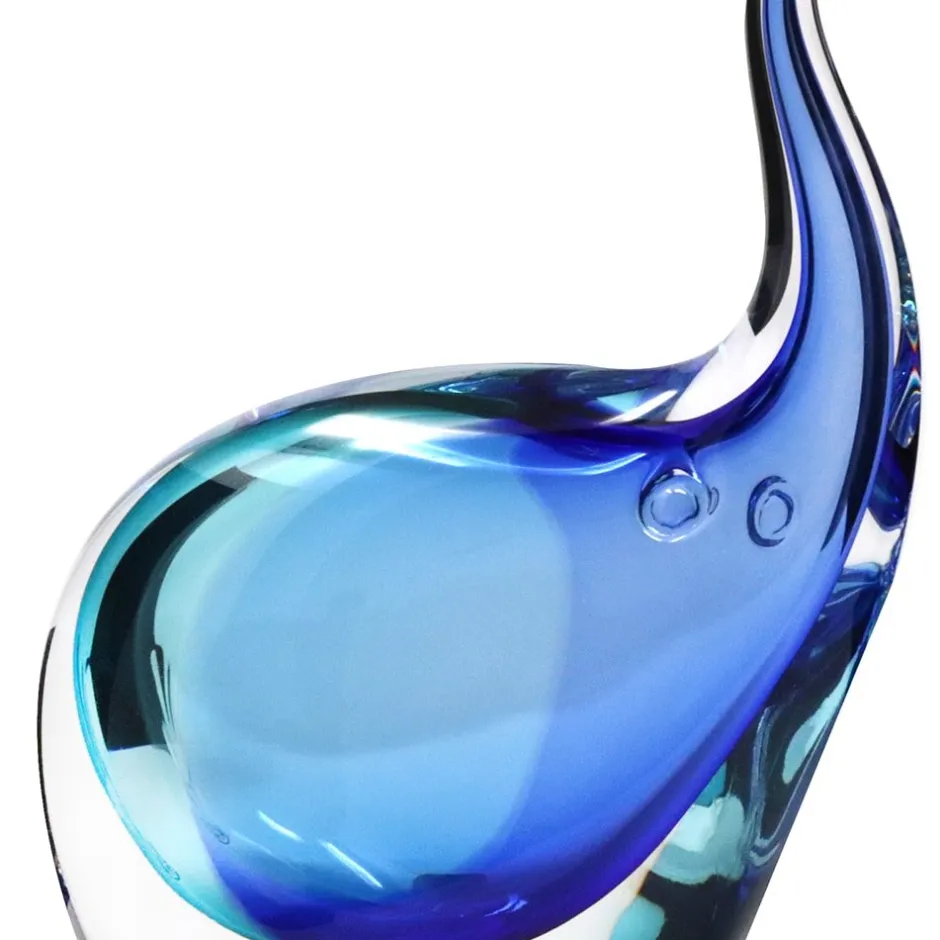 New Sculpture elephant cristal bleu et turquoise pm Bestiaire|Animaux Cristal