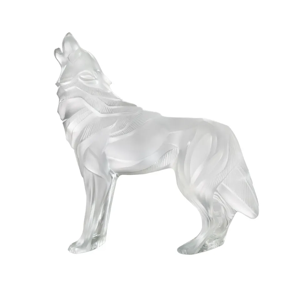Sale Sculpture loup incolore lalique Bestiaire|Sculptures Et Figurines