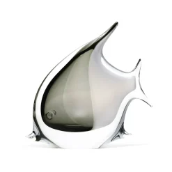 Clearance Sculpture poisson cristal blanc gris Bestiaire