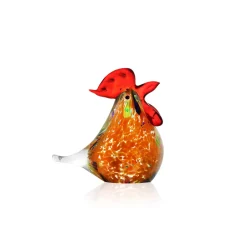 Discount Sculpture poule cristal orange Bestiaire|Animaux Cristal