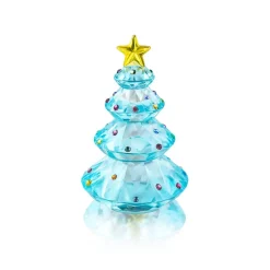 Hot Sculpture Sapin de Noël cristal turquoise édition 2025 Décoration