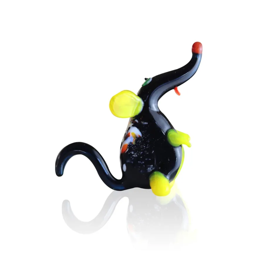 Hot Sculpture souris noire humoristique Bestiaire|Animaux Cristal