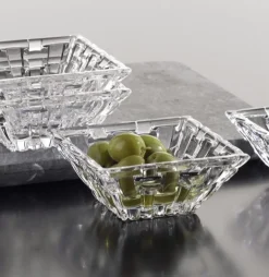 Discount Set 4 coupelles carrées cristal Bossa Nova Coupelles Cristal|Vide-Poches Cristal