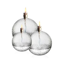 Clearance Set 3 lampes à huile martelé (pm – mm – gm) + paraffine x2 Lampes Cristal|Coupes, Coupelles Et Photophores