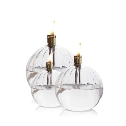 Best Set 3 lampes huile élégance (pm – mm – gm) + paraffine x2 Coupes, Coupelles Et Photophores|Lampes Cristal