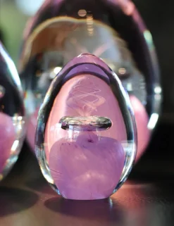 Hot Sulfure oeuf cristal rose pastel Sulfures, Presse-Papiers Cristal|Sulfures, Presse-Papiers