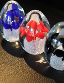 Discount Sulfure oeuf fleurs bleu cristal Décoration|Sulfures Cristal