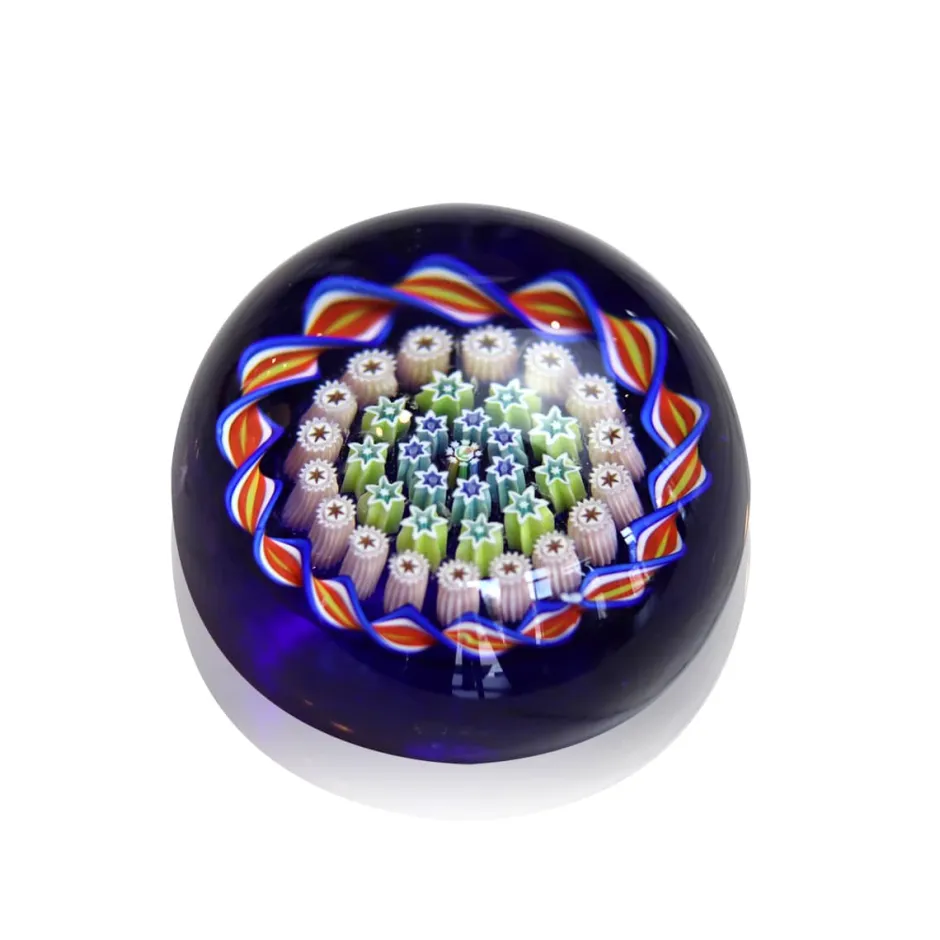 Sale Sulfure presse-papier cristal millefiori Décoration|Sulfures, Presse-Papiers