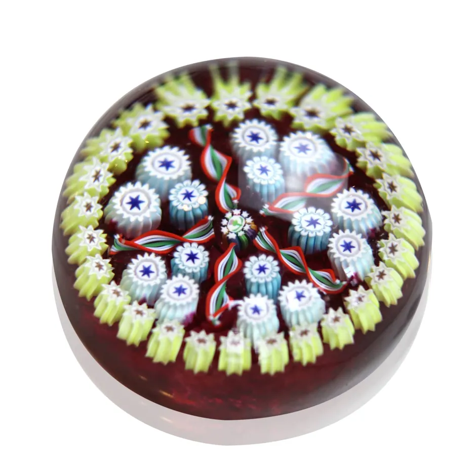 Sale Sulfure presse-papier cristal millefiori Décoration|Sulfures, Presse-Papiers