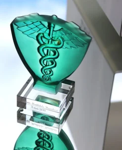 New Symbole caducee daum Editions D’Art|Sculptures Cristal