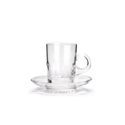 Sale Tasse et soucoupe monaco cristal de paris x6 Art De La Table|Verre En Cristal Taillé