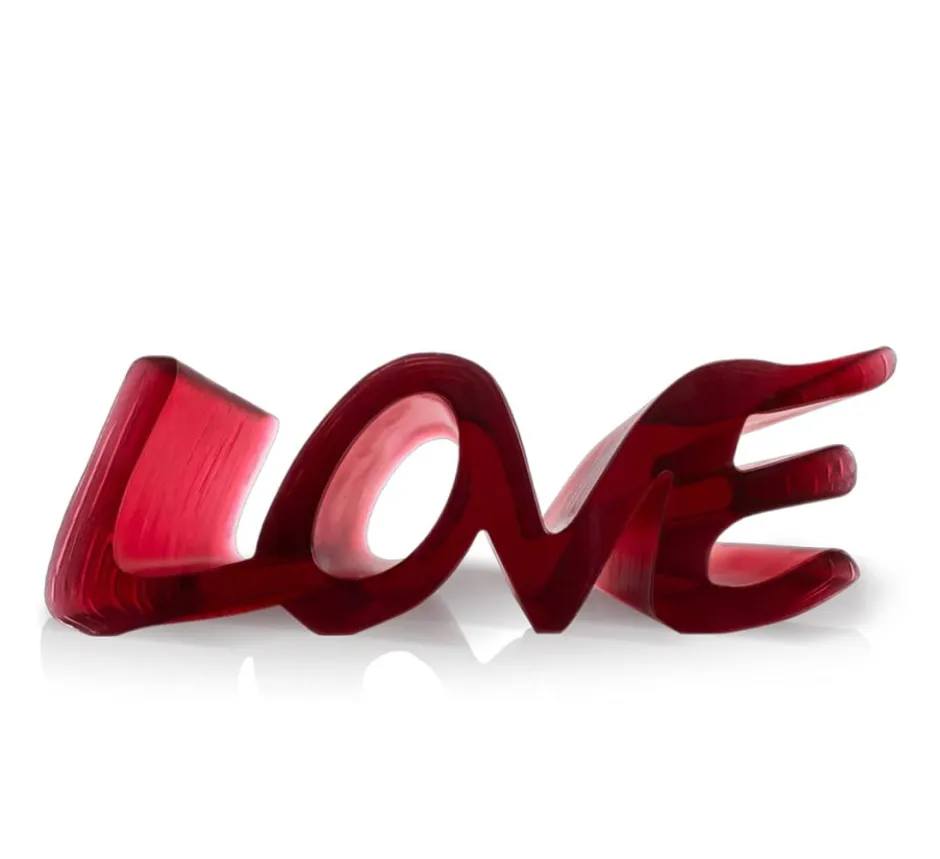 Best True love grand modèle rouge Daum Editions D’Art|Éditions D’Art Cristal