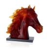 Clearance Tête de cheval ambre Daum Editions D’Art|Bestiaire