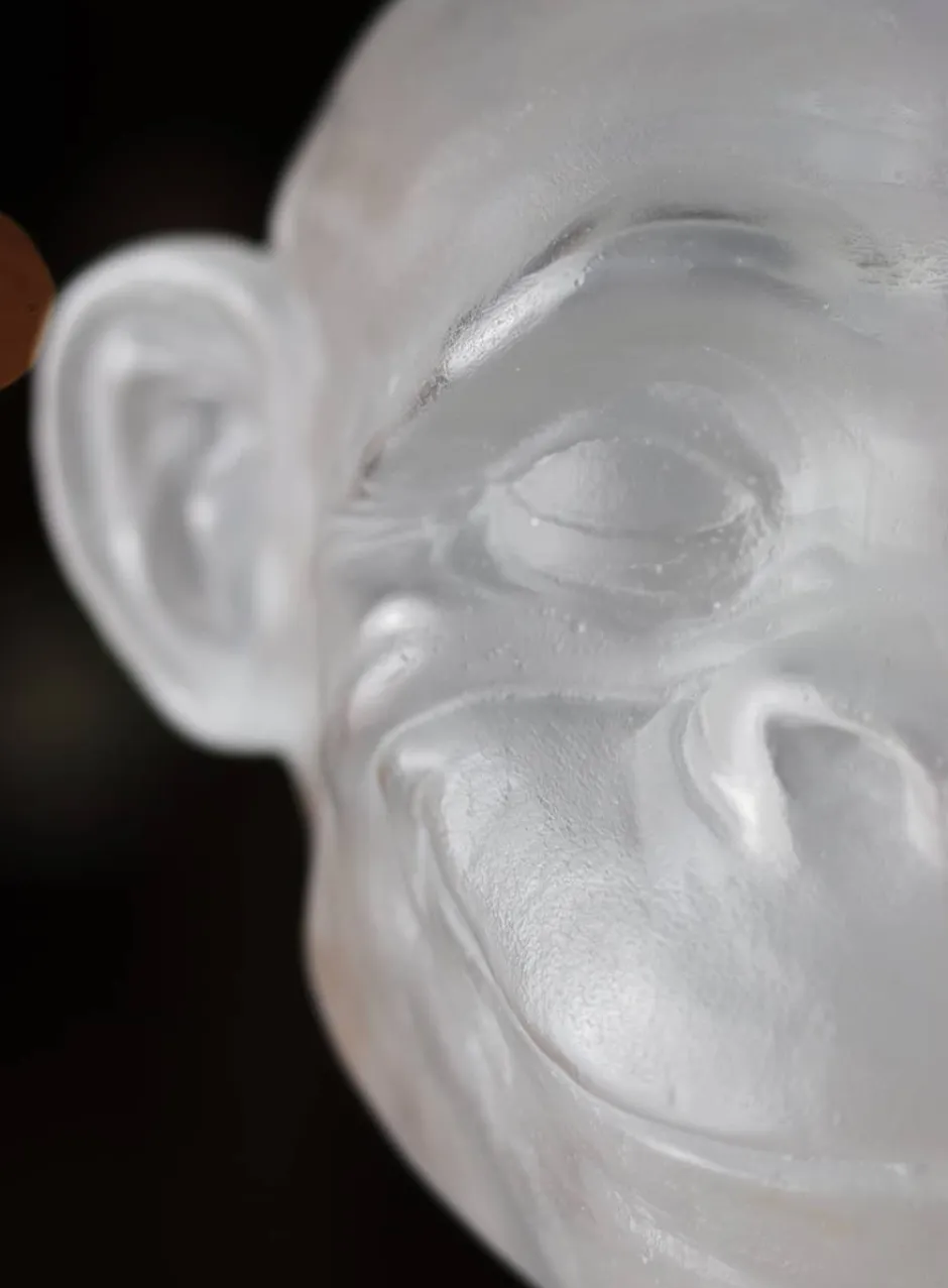 Online Tête de chimpanzé pâte de cristal par Loïc Ortega Éditions D’Art Cristal|Bestiaire