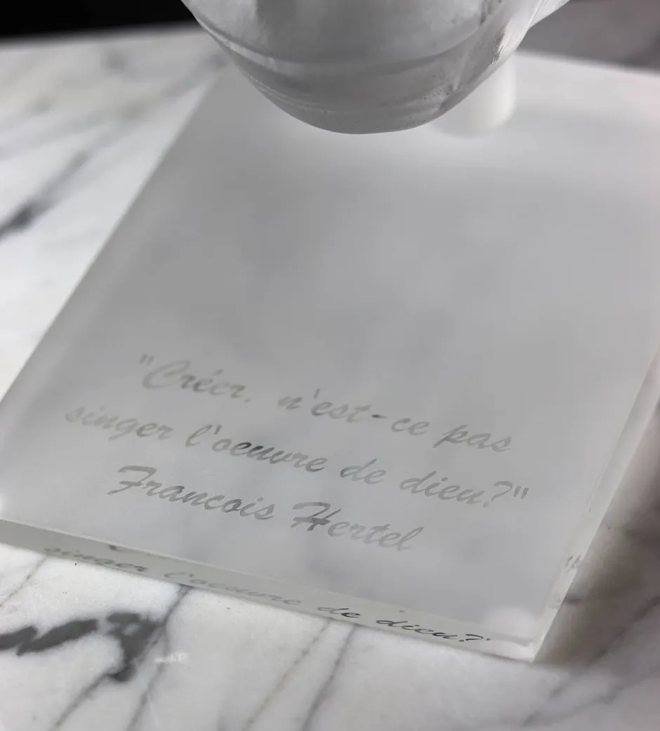 Online Tête de chimpanzé pâte de cristal par Loïc Ortega Éditions D’Art Cristal|Bestiaire