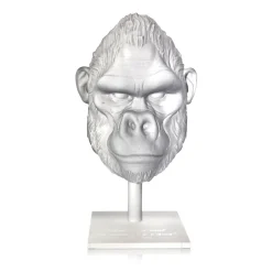 Clearance Tête de Gorille mat pâte de cristal par Loïc Ortega Éditions D’Art Cristal|Bestiaire