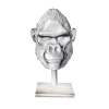 Sale Tête de Gorille poli pâte de cristal par Loïc Ortega Éditions D’Art Cristal|Bestiaire