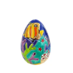 Discount Œuf aqua tropicale Émaux de Longwy Sulfures, Presse-Papiers Cristal|Œufs