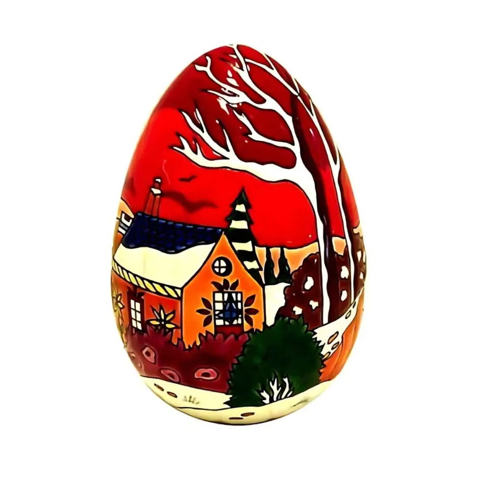 Best Œuf enneigé de Noël Émaux de Longwy Œufs|Sulfures Cristal