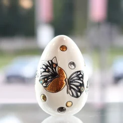 Best Œuf T2 Mrs Butterfly Émaux de Longwy Œufs|Sulfures Cristal