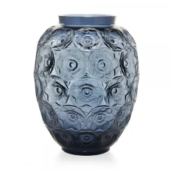 Clearance Vase anémones gm bleu lalique Vases|Vases Cristal Couleur
