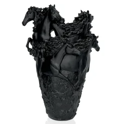 Clearance Vase cheval cavalcade noir Daum Vases|Editions D’Art