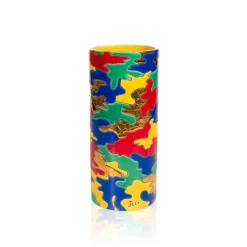 Hot Vase cornet camouflage Planete JC Longue Vie Longwy Éditions D’Art Cristal|Vases & Boules