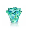 Outlet Vase corolle lagon cristal turquoise Vases|Vases Cristal Couleur