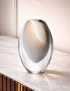 Sale Vase cristal ovale blanc Vases