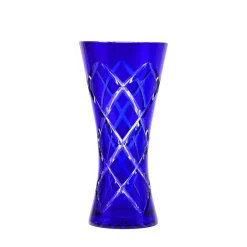 Hot Vase doublé couleur bleu cristal de paris Décoration|Vases Cristal Couleur
