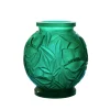 New Vase empreinte gm vert daum Vases|Vases Cristal Couleur