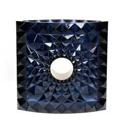 New Vase Géo Mario Botta & Lalique 2016 cire perdue Vases|Vases Cristal Couleur