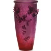 Vase haut jardin imaginaire magnum violet rouge Daum Vases|Vases Cristal Couleur