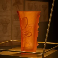 Online Vase Lys ambre mandarine Daum Vases|Vases Cristal Couleur