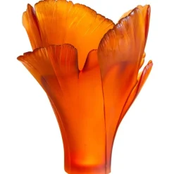 Discount Vase magnum ginkgo ambre daum 99 ex Vases|Vases Cristal Couleur
